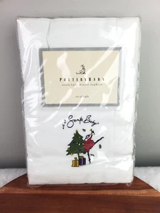 SELTENE Pottery Barn "Santa Baby" bestickte Abendessen Servietten 8er Set - NEU - Bild 1 von 10