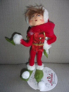 ANNALEE DOLL 9 INCH RED CHRISTMAS DELIGHTS ELF - Imagen 1 de 2