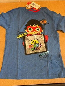 Ryan's World Ryan Boy's Graphic TV Tee Shirt Size 5/6 - Picture 1 of 1