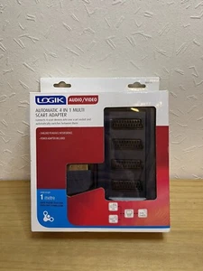 LOGIK Audio/Video 1M 4 Way Automatic Multi Scart Adapter, Brand New Sealed - Picture 1 of 6