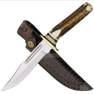 El Dorado Skinner Fixed Blade Hunting Skinning Stag Antler Handle Knife - Picture 1 of 3