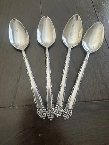 Ekco Eterna Mary Ellen Teaspoon Spoon Stainless Flatware Japan Set Of 4 - Picture 1 of 7