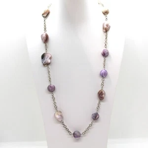 Collana in Argento 925 con Madreperla Violacea - Imagen 1 de 2