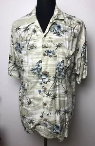 🌴VTG🌴Tommy Bahama Tropische Palmen & Blumengrafik Hawaiian Aloha😎Gr. L - Bild 1 von 4