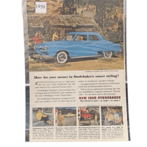 Vintage 1950 Studebaker More for Your Money in Smart Styling Ad Advertisement - Picture 1 of 4