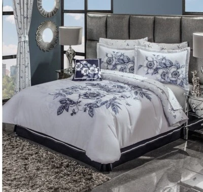 NUEVO EDREDÓN REVERSIBLE INTIMA HOGAR DAPHNE FLORES SOLO TAMAÑO COMPLETO Foto 1 de 4