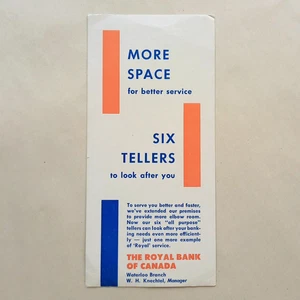 Vintage Royal Bank of Canada Waterloo Ontario Advertising Ink Blotter - Picture 1 of 2