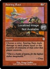1X Searing Rays Invasion NM/EX FOIL Portuguese MTG CARD