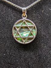 Sterling Silver Star of David with Abalone