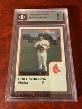 CURT SCHILLING 1986 ProCards ELMIRA PIONEERS #20 RC BOSTON RED SOX RARE! BGS 9
