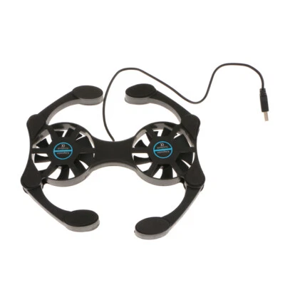 USB Mini Folding 2 Lüfter Laptop Notebook Cooling Cooler Pad - Bild 1 von 4