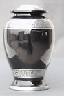 Black Shiny Cremation Urn for Ashes Adult, Handmade Urn for Pet Ashes Burial Urn