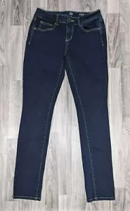 Pantalones de mezclilla azul lavado oscuro ajustados bordados talla 7 SO Juniors - Imagen 1 de 11