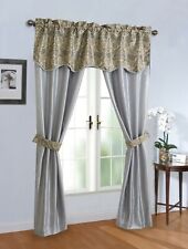 Complete 5 Pc. Sheer Window in a Bag Curtain & Valance Set - Assorted Colors