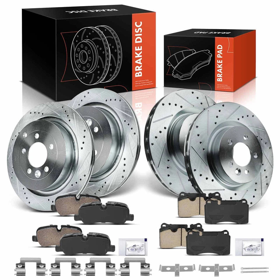 Rotor perforado delantero y trasero y pastilla de freno de cerámica para Land Rover Range Rover Sport Foto 1 de 4
