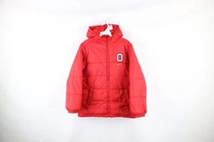 Vtg Nike Boys Large Distressed Mini Swoosh Ohio State University Puffer Jacket - Picture 1 of 11