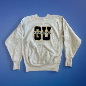 Sudadera De Colección Universidad de Georgetown Cuello Redondo GU Bordada Rara Talla M - Imagen 1 de 14