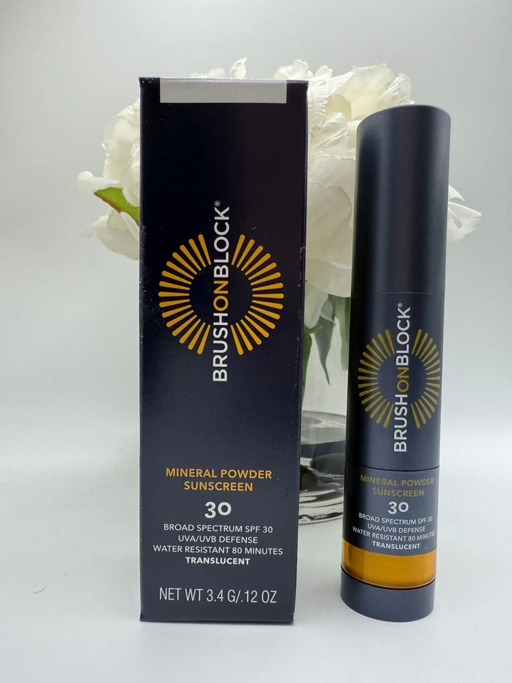Protector solar en polvo mineral Brush On Block FPS 30 translúcido 12 oz./3,4 G caducidad 26/04 Foto 1 de 1