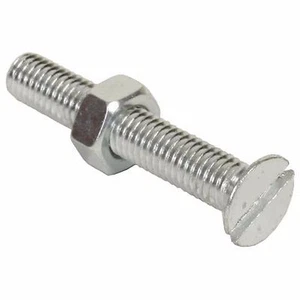 TORNILLOS Y TUERCAS DE CANAL AVELLANADOS M6 M8 enchapados en zinc brillante BZP - Imagen 1 de 1