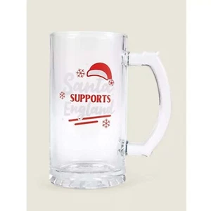 12 x Christmas Pint Glasses Tankards Santa England! Beer Drinks Mugs Xmas Gifts - Picture 1 of 3