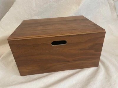 MUJI Stacking Chest Half Drawer 1 Shelf Walnut wood Veneer W37xD28xH18.5cm New - Image 1 of 3