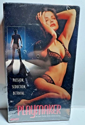 Playmaker VHS 1994 Jennifer Rubin Colin Firth Erotic Thriller Sealed Watermarks - Image 1 of 4