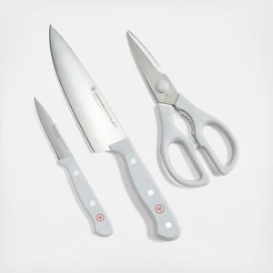 Wusthof Gourmet Set 3 pezzi coltello preparazione manico grigio - 1075660301 - nuovo con scatola - Foto 1 di 1