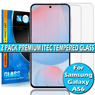 ITEC For Samsung Galaxy A56 5G Gorilla Tempered Glass Screen Protector Clear Cover
