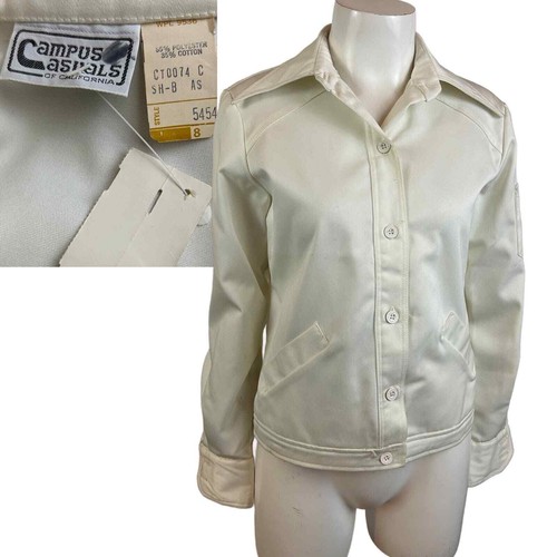 OFF WHITE Giacca Camicia Giacchetta Pugnale Nuova con Etichette Bianco Spottonato Donna XS *