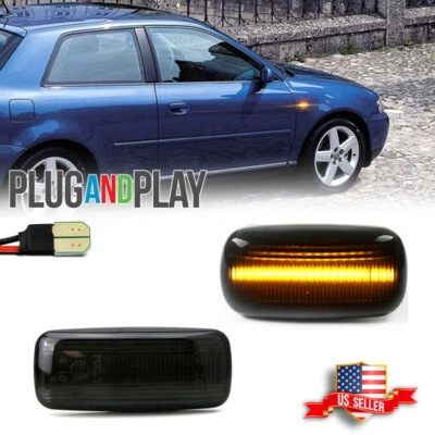 Amber Front Fender Side Marker LED Lights For Audi A2 A3 A4 A6 A8 TT AD0324141 - Image 1 of 4
