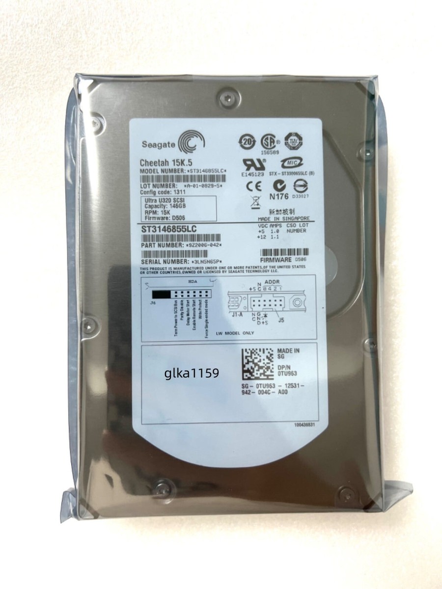 (未使用･未開封品)　Seagate 3.5インチ内蔵HDD 300GB Ultra320 15000rpm 16MB 68pin ST3300655LW sdt40b8 Seagate Cheetah ST3300655LW 15K.5 300GB 3.5