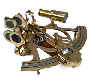 Brass Sextant Nautical Working Sextant Marine Ship Vintage Sailor Gift Tool Deco - Foto 1 di 8