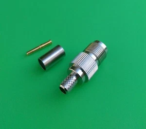 (5 SÄTZE) TNC Buchse 3 Stück Crimp-On Stecker RG59/62 Teflon - USA Verkäufer - Bild 1 von 2