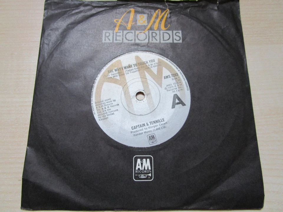 Captain & Tennille The Way I Want To Touch You 7" Vinyl Record - Image 1 of 1