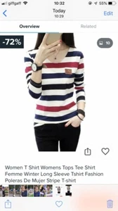 Women T Shirt Size M, Long Sleeve - Picture 1 of 1