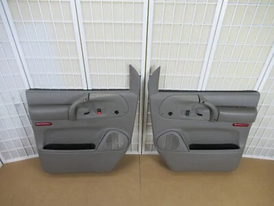 96-05 Chevy Astro GMC Safari Van Left Right PEWTER GRAY Crank Door Panel SET - Image 1 of 4