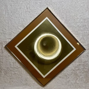 Vintage Optical Illusionary Art Manifestations Inc 18”x18” Time Tunnel Gold Foil - Bild 1 von 7