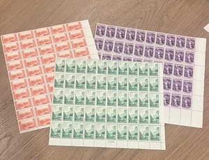 3 FULL SHEETS of Vintage 1930s - Parks 741 Grand Canyon 740 Yosemite 774 Boulder - Picture 1 of 7