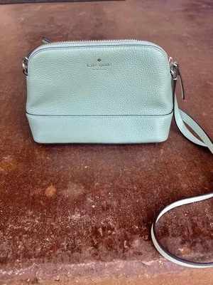 Bandolera Kate Spade Hanna Southport Avenue de cuero verde menta Foto 1 de 4