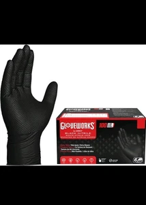 GLOVEWORKS XL Schwarz Nitril Industrie Lebensmittel Einweghandschuhe, 6 Mil, Latexfrei - Bild 1 von 5