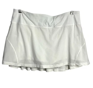 Lululemon Circuit Breaker Skirt Skort Womens 8 White Lined Tennis Pickleball - Picture 1 of 8