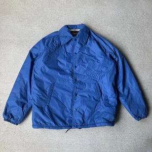Vintage 60s 70s Lakeshire Sherpa Lined Nylon Windbreaker Coaches Jacket Large? - Picture 1 of 13