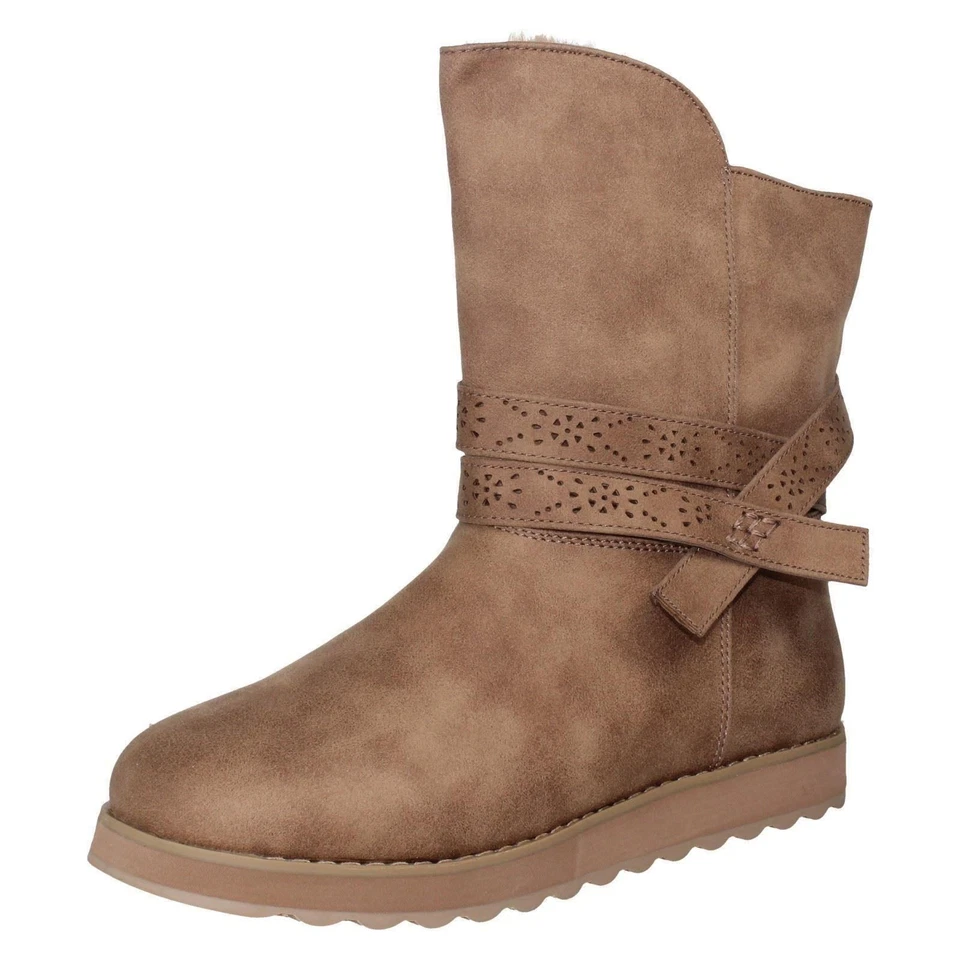 Mujer Skechers Cálido Tech Espuma Viscoelástica Botas Keepsakes 2.0 Noche Peaks - Imagen 1 de 1