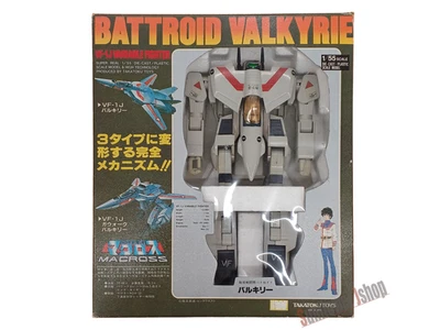 Macross Takatoku VF-1J Battroid Valkyrie 1/55 Pressofuso Figura Gioco Vintage - Immagine 1 di 4