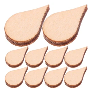  100 Stück Tropfenform Brett Wasser Ausschnitte zum Basteln Deko Natur - Bild 1 von 12