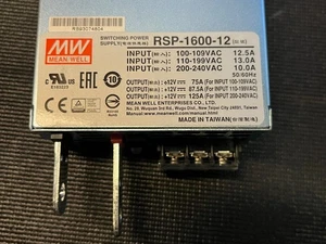Fuente de alimentación de salida única Mean Well RSP-1600-12 1600W - Imagen 1 de 8