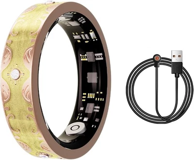 Anillo inteligente para mujer rastreador de actividad física monitor de ritmo cardíaco del sueño para Android iOS Foto 1 de 4