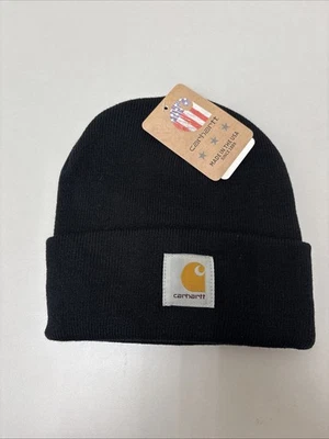 Carhartt A18-BLK Men's Acrylic Hat Beanie OSFA G116 - Image 1 of 4
