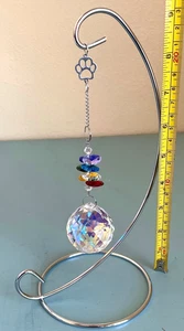 Pet Memorial Crystal Sun Catcher On Stand With Card & Bonus - Picture 1 of 9