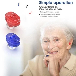 фElderly Senoir Rechargeable Hearing Aid In-ear Small Mini Invisible HearingAids - Picture 1 of 12